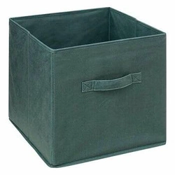 Pudełko materiałowe 31x31 Velvet khaki 5five simply smart składane do regału garderoby