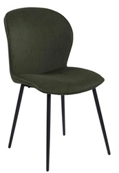 Krzesło Evelyn olive green tapicerowane