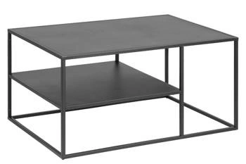 Stolik Newton czarny z półką 90x60 cm