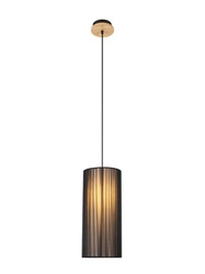 Lampa sufitowa Kioto 1 czarna drewniana do salonu i jadalni nowoczesna Ledea