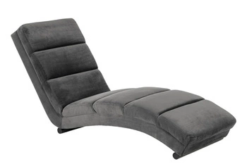Szezlong wypoczynkowy Slinky VIC Dark grey leżanka do salonu tapicerowana glamour Actona