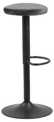 Hoker Finch Actona welurowy regulowany obrotowy nowoczesny szary do kuchni i wyspy 82 cm
