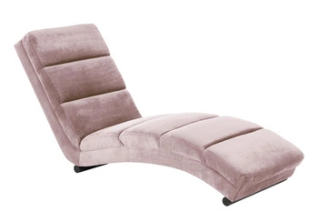 Szezlong Slinky Actona różowy welurowy fotel leżanka do salonu glamour 170 cm