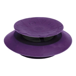 Korek do zlewu silikonowy fioletowy Intesi do kuchni okrągły odporny na czynniki zewnętrzne