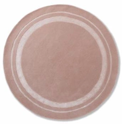 Dywan okrągły do salonu Redbrook Blush 200 cm różowy nowoczesny wełniany ręcznie tkany Laura Ashley