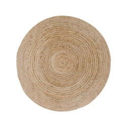 Dywan okrągły Bombay 120 cm jutowy pleciony boho do salonu i sypialni Intesi naturalny