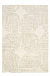 Dywan nowoczesny wełniany Ornate beige 160x230 do salonu i sypialni ręcznie tkany Carpet Decor