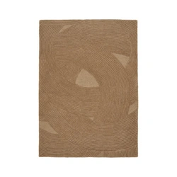 Dywan Pune brązowy wełniany 160x230 nowoczesny dywan do salonu