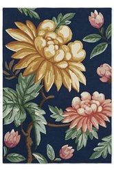 Dywan zewnętrzny do ogrodu i na taras Midnight Garden Navy 200x280 klasyczny łatwoczyszczący