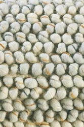 Dywan do salonu wełniany Cobble beżowy 200x280cm skandynawski ręcznie tkany łatwoczyszczący