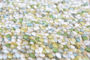 Dywan do salonu wełniany Pebble Fresh Green 250x350 nowoczesny łatwoczyszczący prostokątny