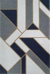 Dywan do salonu glamour Gatsby Dark Blue 200x300 łatwoczyszczący antypoślizgowy prostokątny