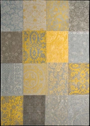 Dywan do salonu Louis de Poortere Multi Yellow 280x360 bawełniany nowoczesny z krótkim włosiem