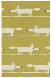 Dywan zewnętrzny Mr Fox Chai 120x180 żółty nowoczesny na taras balkon ogród łatwoczyszczący