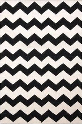 Dywan nowoczesny Chevron black white II 120x180 cm wełniany do salonu i sypialni White Oaks