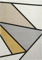 Dywan nowoczesny Ingrid Yellow 160x230 do salonu, geometryczny, antypoślizgowy, pranie w pralce Carpet Decor