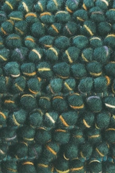 Dywan nowoczesny wełniany do salonu Cobble zielony 140x200 ręcznie tkany łatwoczyszczący