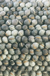 Dywan do salonu Cobble szary 250x350cm wełniany skandynawski ręcznie tkany łatwoczyszczący