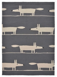 Dywan zewnętrzny do tarasu Mr Fox Charcoal 90x150 szary nowoczesny łatwy w czyszczeniu