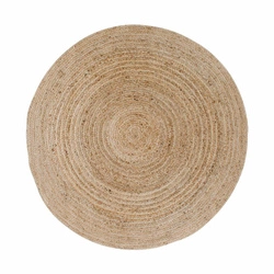 Dywan okrągły Bombay 150cm jutowy naturalny pleciony boho do salonu i sypialni Intesi