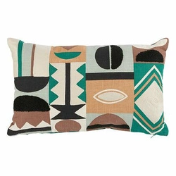 Poduszka Malakite haftowana 30x50 cm zielona