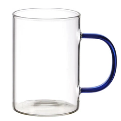 Szklanka z uchem Intesi Coloured niebieska 300 ml minimalistyczna do kawy lub herbaty