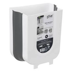 Składany kosz na śmieci 8L biały do kuchni i łazienki 5five simply smart zawieszany