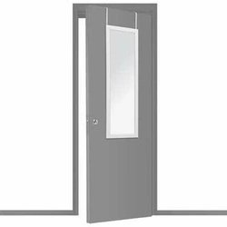 Lustro na drzwi prostokątne 35x109 cm biała rama do przedpokoju 5five simply smart