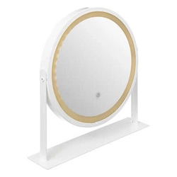 Lustro LED okrągłe stojące do makijażu białe 5five simply smart do toaletki