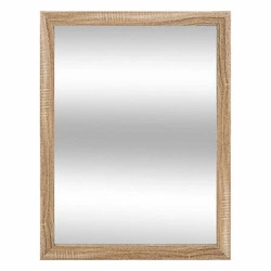 Lustro prostokątne First naturalne 34x44cm do przedpokoju w drewnianej ramie na ścianę