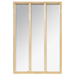 Lustro prostokątne Nae 76x116 cm wiszące do łazienki w drewnianej ramie Atmosphera