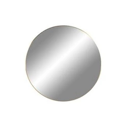 Lustro okrągłe na ścianę Jersey 40 cm nowoczesne złote do salonu i przedpokoju