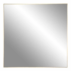 Lustro kwadratowe Jersey 60cm w złotej ramie na ścianę do przedpokoju Intesi