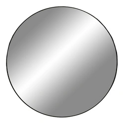Lustro okrągłe Jersey 80 cm czarne do salonu w czarnej metalowej ramie House Nordic