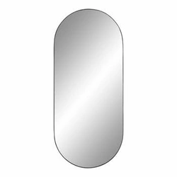 Lustro owalne Jersey 80 cm czarne nowoczesne do przedpokoju i łazienki na ścianę