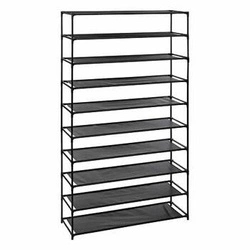 Stojak na buty 10-poziomowy czarny 5five simply smart nowoczesny wysoki do przedpokoju