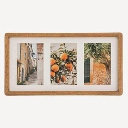 Ramka na zdjęcia 10x15 wisząca drewniana multiramka Milea naturalna Atmosphera na ścianę