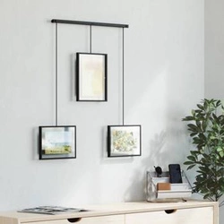 Czarna multiramka na zdjęcia 10x15 i 13x18 Umbra Exhibit nowoczesna na ścianę