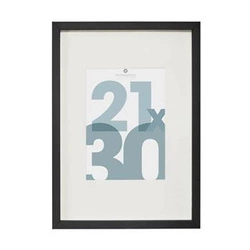 Ramka na zdjęcia 21x30 czarna wisząca nowoczesna Wood Slim Atmosphera MDF szkło