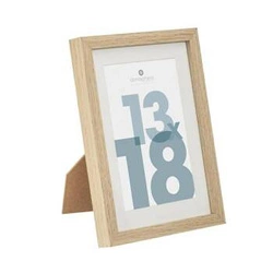 Ramka na zdjęcia 13x18 Atmosphera Manu naturalna stojąca i wisząca drewniana skandynawska