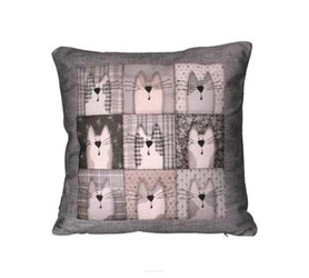 Poduszka dekoracyjna Pexeso Intesi 40x40 cm nowoczesna do salonu szara