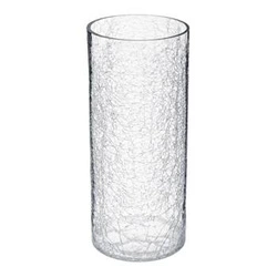 Wazon szklany Craquele Atmosphera 30 cm transparentny nowoczesny na kwiaty do salonu