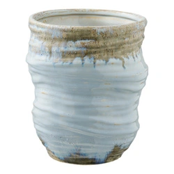 Wazon Toran ceramiczny jasnoniebieski nowoczesny wazon na kwiaty