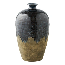 Wazon ceramiczny Cali granatowy 44,5 cm wysoki wazon na kwiaty do salonu