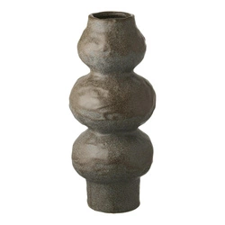 Intesi wazon ceramiczny boho szaro-brązowy 33 cm na kwiaty do salonu
