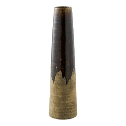 Wazon ceramiczny Cali brązowy wysoki dekoracyjny do salonu 48 cm