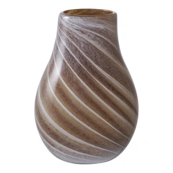 Wazon szklany Kler brązowy dekoracyjny 23 cm do salonu House Nordic