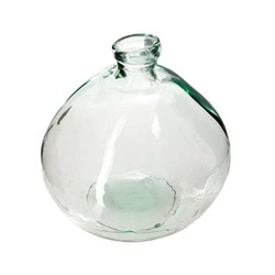 Wazon szklany Recyc transparentny 22 cm nowoczesny do salonu na kwiaty Atmosphera
