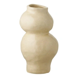 Wazon Almond beżowy ceramiczny nowoczesny wazon na kwiaty do salonu