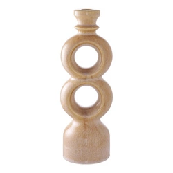 Intesi brązowy wazon ceramiczny boho dekoracyjny na kwiaty do salonu 30,5 cm